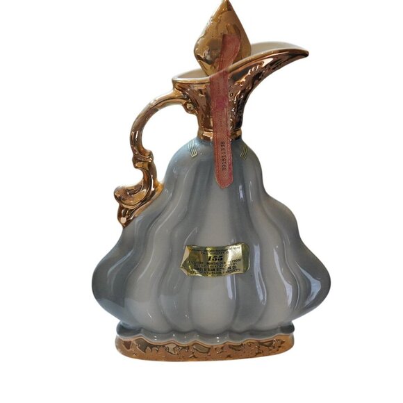 Vintage Jim Beam 1970 Floral Gold Gilt Bourbon Whiskey Decanter empty - Picture 2 of 13